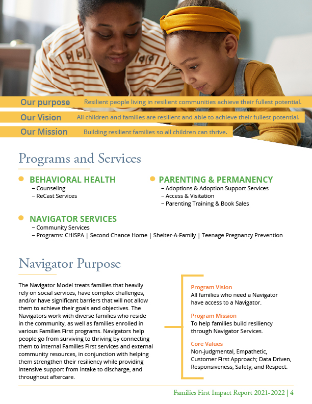 Families First Annual Impact Report 21-22