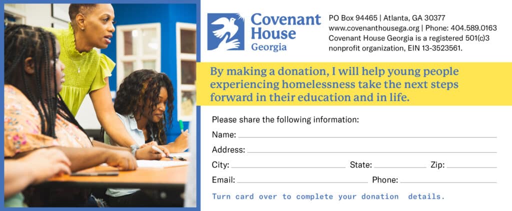 Covenant House Georgia Back to School Campaign 2022