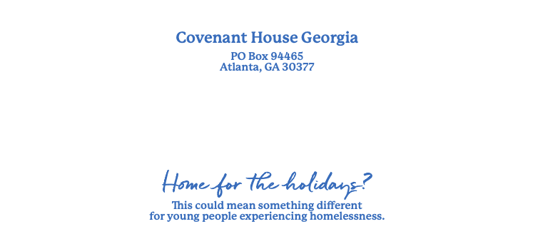 Covenant House Georgia End of Year Campaign 2022 Letter