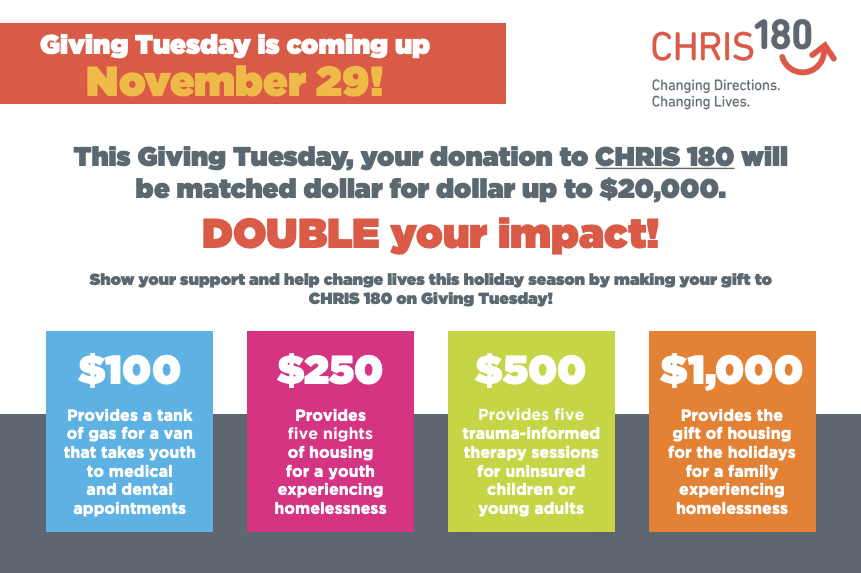 CHRIS 180 Giving Tuesday Campaign 2022