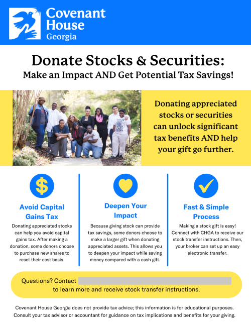 Gifts of stock & securities